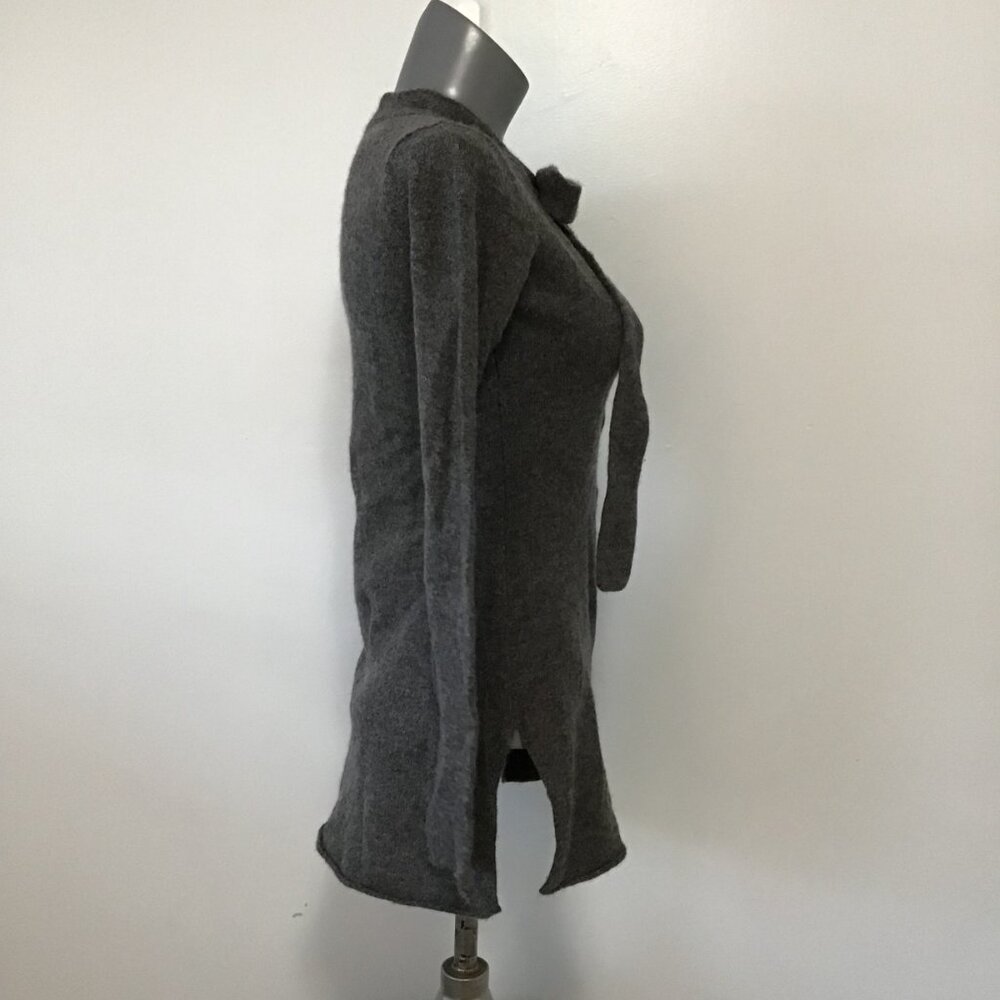 Viridis Luxe Cashmere Blend V-Neck Sweater with Neck Tie Size M - Picture 4 of 12